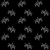 sömlös abstrakt svart och vit blommig bakgrund. design för tyg, omslagspapper, kläder, tapeter, förpackningar. vektor illustration