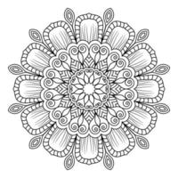 Mandala zum Ausmalen von Seiten, Mustern, schönen Mantras, islamischen Hintergründen, Hochzeitskarten, Dekorationsvorlagen und T-Shirt-Designs vektor