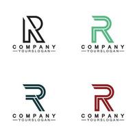 bokstaven r monogram logotyp design varumärkesidentitet logotyper design vektor illustration mall