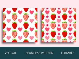 färgglada jordgubbar sömlösa mönster vektor