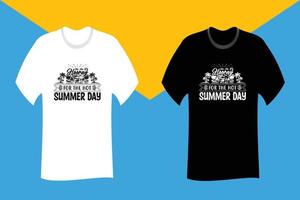 hipp hipp hurra för t-shirtdesignen för den varma sommardagen vektor