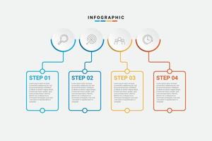 infografisk design med ikoner och 4 alternativ eller steg. infografik för företag vektor