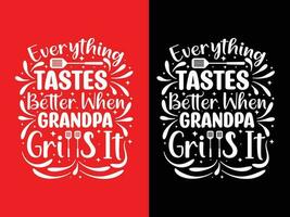 bbq-Typografie-T-Shirt-Designvektor vektor