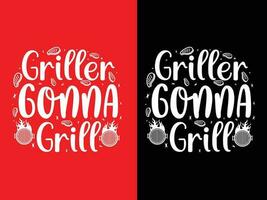 bbq-Typografie-T-Shirt-Designvektor vektor