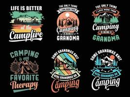 camping t-shirt design gratis nedladdning vektor