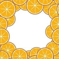 Fruchtrahmen. Muster, Orangenscheiben. Vektor-Illustration. vektor