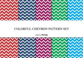 Bunte Chevron Pattern Set vektor