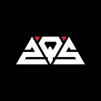 zqs Dreiecksbuchstaben-Logo-Design mit Dreiecksform. zqs dreieck logo design monogramm. zqs-Dreieck-Vektor-Logo-Vorlage mit roter Farbe. zqs dreieckiges Logo einfaches, elegantes und luxuriöses Logo. zqs vektor