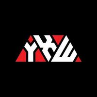 yxw triangel bokstavslogotypdesign med triangelform. yxw triangel logotyp design monogram. yxw triangel vektor logotyp mall med röd färg. yxw triangulär logotyp enkel, elegant och lyxig logotyp. yxw