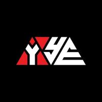 yye Dreiecksbuchstaben-Logo-Design mit Dreiecksform. YYE-Dreieck-Logo-Design-Monogramm. YYE-Dreieck-Vektor-Logo-Vorlage mit roter Farbe. yye dreieckiges Logo einfaches, elegantes und luxuriöses Logo. ja vektor