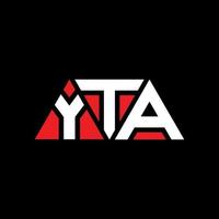 YTA-Dreieck-Buchstaben-Logo-Design mit Dreiecksform. Yta-Dreieck-Logo-Design-Monogramm. YTA-Dreieck-Vektor-Logo-Vorlage mit roter Farbe. yta dreieckiges Logo einfaches, elegantes und luxuriöses Logo. ja vektor