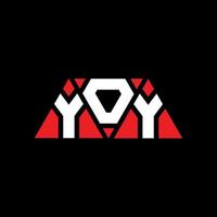 yoy Dreiecksbuchstaben-Logo-Design mit Dreiecksform. yoy Dreieck-Logo-Design-Monogramm. Yoy Dreieck Vektor-Logo-Vorlage mit roter Farbe. yoy dreieckiges Logo einfaches, elegantes und luxuriöses Logo. jo vektor