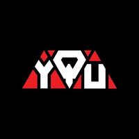 yq Dreiecksbuchstabe-Logo-Design mit Dreiecksform. Yqu-Dreieck-Logo-Design-Monogramm. Yqu-Dreieck-Vektor-Logo-Vorlage mit roter Farbe. yqu dreieckiges Logo einfaches, elegantes und luxuriöses Logo. yqu vektor