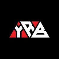 YRB-Dreieck-Buchstaben-Logo-Design mit Dreiecksform. YRB-Dreieck-Logo-Design-Monogramm. YRB-Dreieck-Vektor-Logo-Vorlage mit roter Farbe. yrb dreieckiges Logo einfaches, elegantes und luxuriöses Logo. Jahr vektor