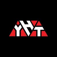 YHT-Dreieck-Buchstaben-Logo-Design mit Dreiecksform. yht-Dreieck-Logo-Design-Monogramm. YHT-Dreieck-Vektor-Logo-Vorlage mit roter Farbe. yht dreieckiges Logo einfaches, elegantes und luxuriöses Logo. ja vektor
