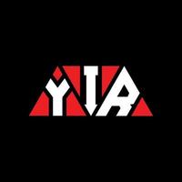 yir-Dreieck-Buchstaben-Logo-Design mit Dreiecksform. Ihr Dreieck-Logo-Design-Monogramm. yir-Dreieck-Vektor-Logo-Vorlage mit roter Farbe. Ihr dreieckiges Logo einfaches, elegantes und luxuriöses Logo. Jahr vektor