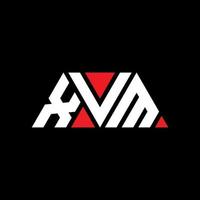 xvm-Dreieck-Buchstaben-Logo-Design mit Dreiecksform. XVM-Dreieck-Logo-Design-Monogramm. xvm-Dreieck-Vektor-Logo-Vorlage mit roter Farbe. xvm dreieckiges Logo einfaches, elegantes und luxuriöses Logo. xvm vektor