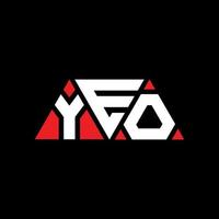 Yeo-Dreieck-Buchstaben-Logo-Design mit Dreiecksform. Yeo-Dreieck-Logo-Design-Monogramm. Yeo-Dreieck-Vektor-Logo-Vorlage mit roter Farbe. yeo dreieckiges Logo einfaches, elegantes und luxuriöses Logo. ja vektor