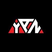 Yan-Dreieck-Buchstaben-Logo-Design mit Dreiecksform. Yan-Dreieck-Logo-Design-Monogramm. Yan-Dreieck-Vektor-Logo-Vorlage mit roter Farbe. yan dreieckiges logo einfaches, elegantes und luxuriöses logo. Jan vektor