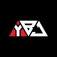 Ybj-Dreieck-Buchstaben-Logo-Design mit Dreiecksform. ybj-Dreieck-Logo-Design-Monogramm. Ybj-Dreieck-Vektor-Logo-Vorlage mit roter Farbe. ybj dreieckiges Logo einfaches, elegantes und luxuriöses Logo. ybj vektor