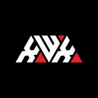 xwx Dreiecksbuchstaben-Logo-Design mit Dreiecksform. xwx-Dreieck-Logo-Design-Monogramm. xwx-Dreieck-Vektor-Logo-Vorlage mit roter Farbe. xwx dreieckiges Logo einfaches, elegantes und luxuriöses Logo. xwx vektor