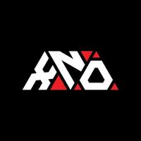 xno Dreiecksbuchstaben-Logo-Design mit Dreiecksform. Xno-Dreieck-Logo-Design-Monogramm. Xno-Dreieck-Vektor-Logo-Vorlage mit roter Farbe. xno dreieckiges Logo einfaches, elegantes und luxuriöses Logo. xnr vektor