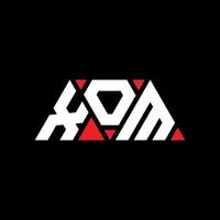 Xom-Dreieck-Buchstaben-Logo-Design mit Dreiecksform. Xom-Dreieck-Logo-Design-Monogramm. Xom-Dreieck-Vektor-Logo-Vorlage mit roter Farbe. xom dreieckiges Logo einfaches, elegantes und luxuriöses Logo. xom vektor