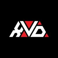 xvd-Dreieck-Buchstaben-Logo-Design mit Dreiecksform. xvd-Dreieck-Logo-Design-Monogramm. xvd-Dreieck-Vektor-Logo-Vorlage mit roter Farbe. xvd dreieckiges Logo einfaches, elegantes und luxuriöses Logo. xvd vektor