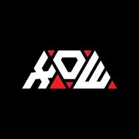 xow Dreiecksbuchstaben-Logo-Design mit Dreiecksform. Xow-Dreieck-Logo-Design-Monogramm. Xow-Dreieck-Vektor-Logo-Vorlage mit roter Farbe. xow dreieckiges Logo einfaches, elegantes und luxuriöses Logo. xow vektor