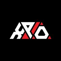 Xpo-Dreieck-Buchstaben-Logo-Design mit Dreiecksform. Xpo-Dreieck-Logo-Design-Monogramm. Xpo-Dreieck-Vektor-Logo-Vorlage mit roter Farbe. xpo dreieckiges Logo einfaches, elegantes und luxuriöses Logo. xpo vektor