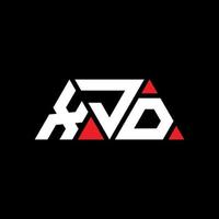 xjd-Dreieck-Buchstaben-Logo-Design mit Dreiecksform. xjd-Dreieck-Logo-Design-Monogramm. xjd-Dreieck-Vektor-Logo-Vorlage mit roter Farbe. xjd dreieckiges Logo einfaches, elegantes und luxuriöses Logo. xjd vektor