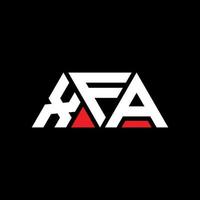 XFA-Dreieck-Buchstaben-Logo-Design mit Dreiecksform. XFA-Dreieck-Logo-Design-Monogramm. XFA-Dreieck-Vektor-Logo-Vorlage mit roter Farbe. xfa dreieckiges Logo einfaches, elegantes und luxuriöses Logo. xfa vektor