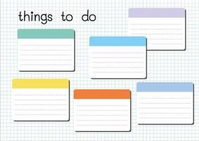 Dinge zu tun leere weiße und pastellfarbene Vektorgrafiken vektor