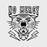 Tiger No Mercy Illustrationsvektor für T-Shirt-Jacken-Hoodie kann für Aufkleber usw. verwendet werden vektor