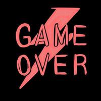 game over illustration vektor för t-shirt jacka hoodie kan användas för klistermärken etc