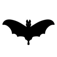 doodle bat med öppna vingar halloween designelement vektor