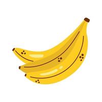 Vektor-Bananen-Bündel. süße Bananen. gelbes Bündel Bananen getrennt auf Weiß. Tropische Frucht. vektor