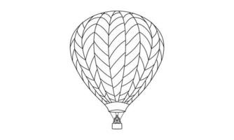 Heißluftgasballon Skizzenlinie Kunstillustration