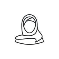 arabische Frau im Hijab-Symbol. muslimischer weiblicher Avatar. Vektor