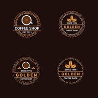 uppsättning coffee shop premium logotyp designmall vektor