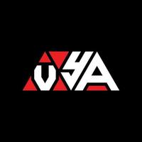Vya-Dreieck-Buchstaben-Logo-Design mit Dreiecksform. Vya-Dreieck-Logo-Design-Monogramm. Vya-Dreieck-Vektor-Logo-Vorlage mit roter Farbe. Vya dreieckiges Logo einfaches, elegantes und luxuriöses Logo. vie vektor