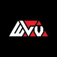 wlv Dreiecksbuchstaben-Logo-Design mit Dreiecksform. wlv-Dreieck-Logo-Design-Monogramm. wlv-Dreieck-Vektor-Logo-Vorlage mit roter Farbe. wlv dreieckiges Logo einfaches, elegantes und luxuriöses Logo. wlv vektor