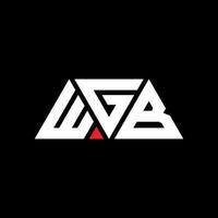 wgb-Dreieck-Buchstaben-Logo-Design mit Dreiecksform. wgb-Dreieck-Logo-Design-Monogramm. Wgb-Dreieck-Vektor-Logo-Vorlage mit roter Farbe. wgb dreieckiges logo einfaches, elegantes und luxuriöses logo. wgb vektor