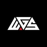 wgs Dreiecksbuchstaben-Logo-Design mit Dreiecksform. wgs dreieck logo design monogramm. wgs-Dreieck-Vektor-Logo-Vorlage mit roter Farbe. wgs dreieckiges Logo einfaches, elegantes und luxuriöses Logo. wgs vektor