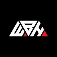 wbh Dreiecksbuchstaben-Logo-Design mit Dreiecksform. wbh-Dreieck-Logo-Design-Monogramm. wbh-Dreieck-Vektor-Logo-Vorlage mit roter Farbe. wbh dreieckiges Logo einfaches, elegantes und luxuriöses Logo. wbh vektor