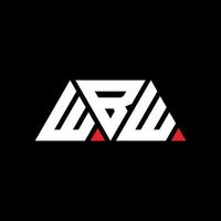 wbw-Dreieck-Buchstaben-Logo-Design mit Dreiecksform. wbw-Dreieck-Logo-Design-Monogramm. wbw-Dreieck-Vektor-Logo-Vorlage mit roter Farbe. wbw dreieckiges Logo einfaches, elegantes und luxuriöses Logo. wbw vektor