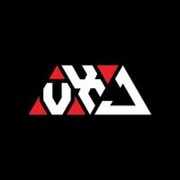 vxj Dreiecksbuchstaben-Logo-Design mit Dreiecksform. vxj-Dreieck-Logo-Design-Monogramm. vxj-Dreieck-Vektor-Logo-Vorlage mit roter Farbe. vxj dreieckiges Logo einfaches, elegantes und luxuriöses Logo. vxj vektor