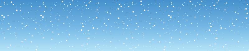 Schneeflocken und Winterhintergrund, Winterlandschaft, horizontales Banner, Vektorillustration. vektor