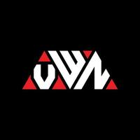 vwn triangel bokstavslogotypdesign med triangelform. vwn triangel logotyp design monogram. vwn triangel vektor logotyp mall med röd färg. vwn triangulär logotyp enkel, elegant och lyxig logotyp. vwn