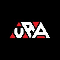 VRA-Dreieck-Buchstaben-Logo-Design mit Dreiecksform. Vra-Dreieck-Logo-Design-Monogramm. Vra-Dreieck-Vektor-Logo-Vorlage mit roter Farbe. vra dreieckiges logo einfaches, elegantes und luxuriöses logo. vra vektor